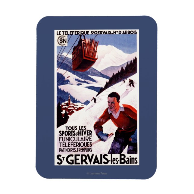 SNCF-Plakat für Eisenbahnkabel Magnet (Vertikal)