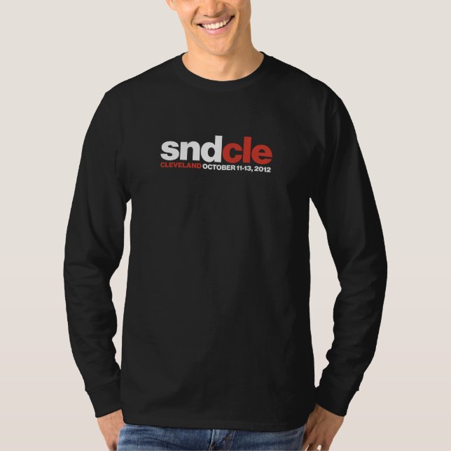 SNDCle langärmelig, Designerschwarz T-Shirt (Vorderseite)