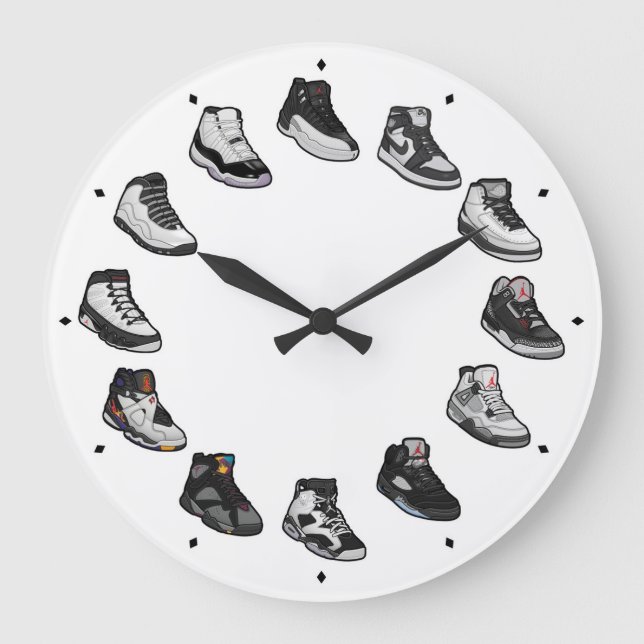 Sneaker Acrylic Wall Clock Große Wanduhr (Vorderseite)