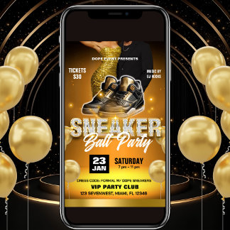 Sneaker-Ball-Party-Flugblatt-Einladung Einladung