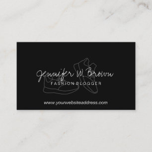 Sneaker Black Sport Shoes Visitenkarte