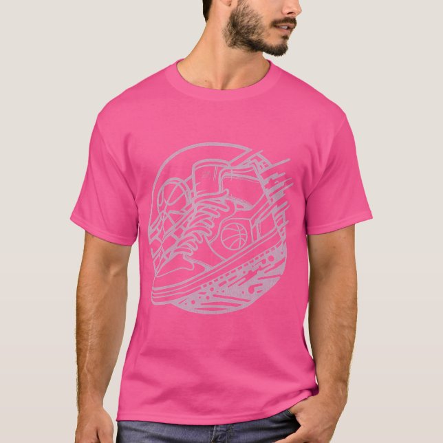 Sneaker Head Basketball Fan T-Shirt (Vorderseite)