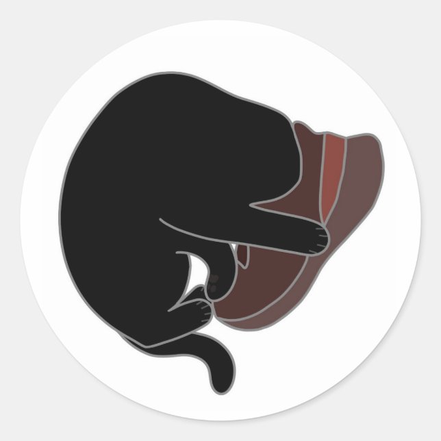 Sneaker Head Runder Aufkleber (Vorderseite)