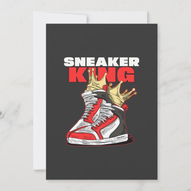 Sneaker King Sneaker Kopf Einladung (Vorderseite)