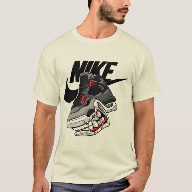 Sneaker Monster – Aggressive Streetwear Shoe Graph T-Shirt (Vorderseite)