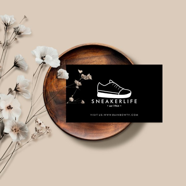 Sneaker Sport Shoes handgezeichnet schwarz Visitenkarte (Von Creator hochgeladen)