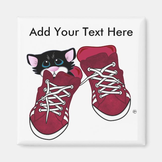 Sneakers die Katze Magnet (Vorne)