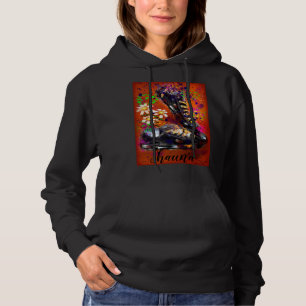 Sneakers und Daisies beeindruckend Orange White Hoodie