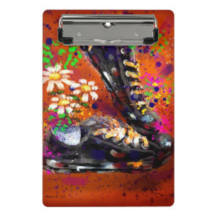 Sneakers und Daisies beeindruckend Orange White Mini Klemmbrett