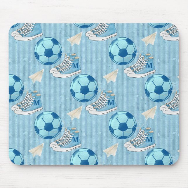 Sneakers und Fußball zurück zur Schule Mousepad (Vorne)