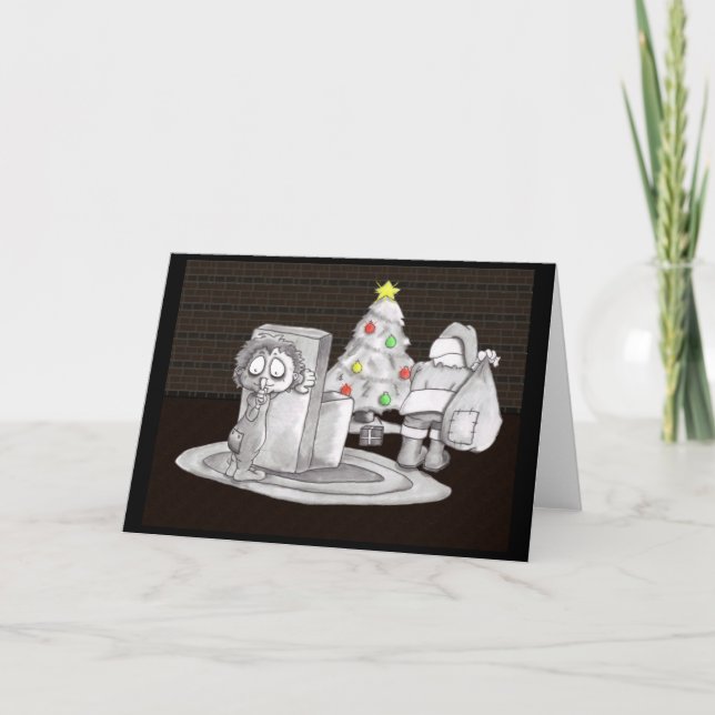 Sneakin oben auf Sankt Feiertagskarte (Vorderseite)