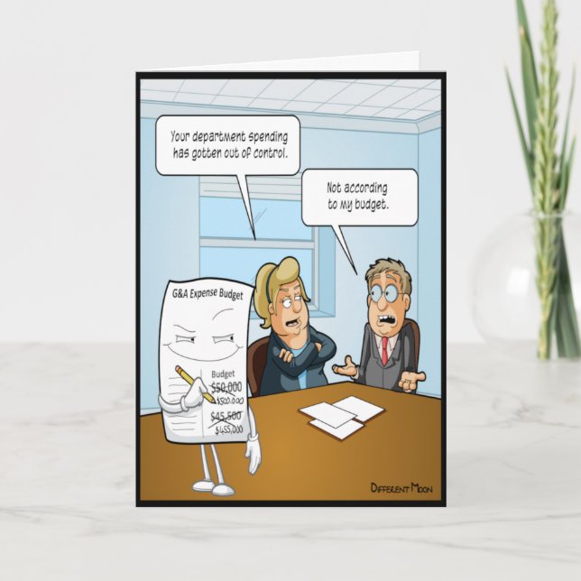 Sneaky Budget Funny Birthday Card Karte (Vorderseite)