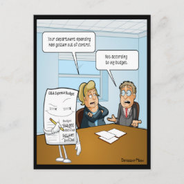 Sneaky Budget Funny Postcard Postkarte