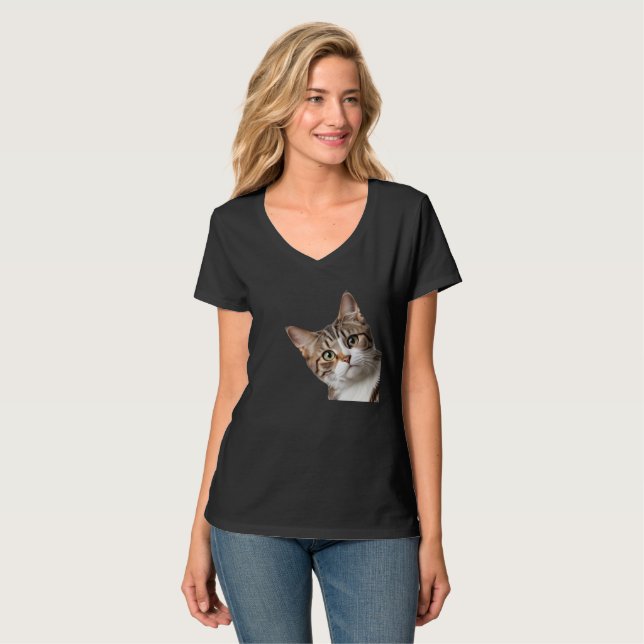 Sneaky Cat T-Shirt (Vorderseite Vollansicht)
