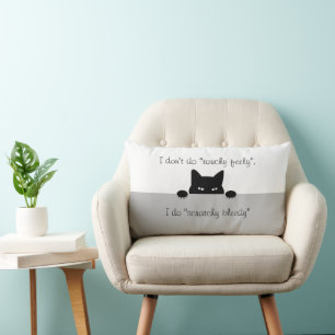 Sneaky Cat Touchy Feely Lumbar Pillow Lendenkissen