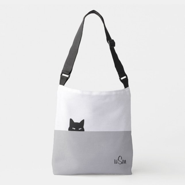 Sneaky Cat Tragetaschen Mit Langen Trägern (Vorderseite)
