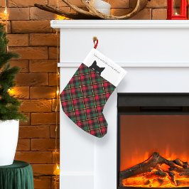 Sneaky Cat Wallace Kariert Kleiner Strumpf Weihnachtsstrumpf