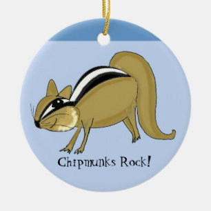 Sneaky Chipmunk Keramik Ornament