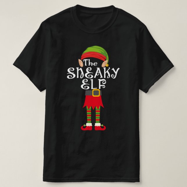 sneaky elf Familie passend Weihnachten T-Shirt (Design vorne)