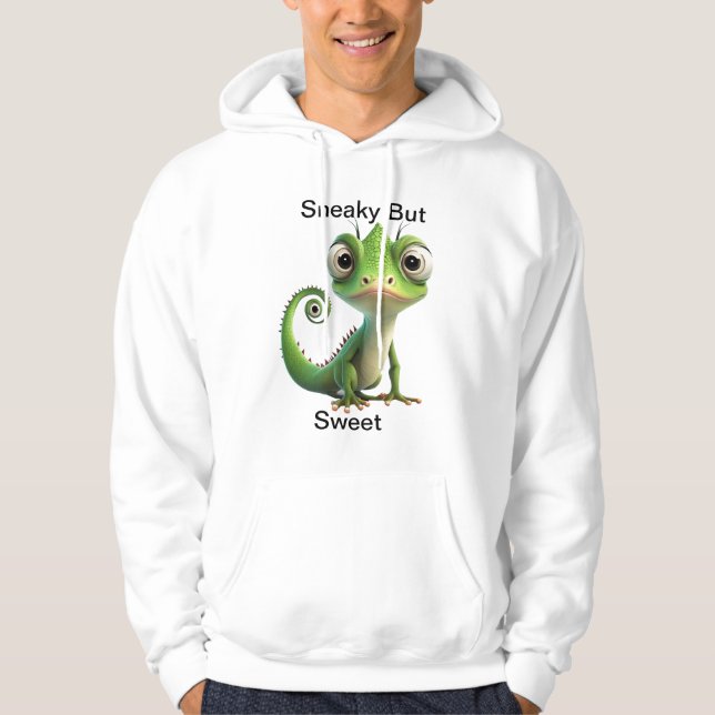 Sneaky Gecko - Funny Pocket Lizard liebt Hoodie (Vorderseite)