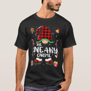 Sneaky Gnome Buffalo Kariert Red Matching Family C T-Shirt