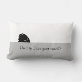 Sneaky Hundegedanken, wenn ich ein Couchwurfkissen Lendenkissen