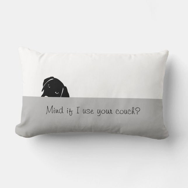 Sneaky Hundegedanken, wenn ich ein Couchwurfkissen Lendenkissen (Vorderseite)