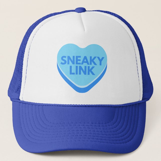 Sneaky Link Funny Valentine Conversation Heart Truckerkappe (Vorderseite)