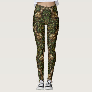 Sneaky Peeking Hare Leggings - Niedlich