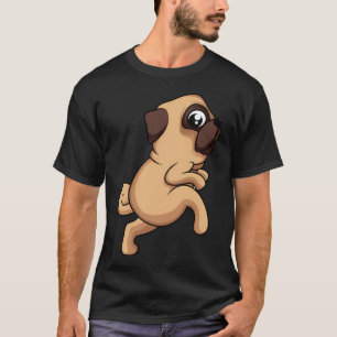 Sneaky-Pug-Cartoon T-Shirt