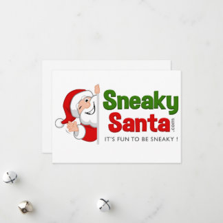Sneaky Santa Card innen leer mit Umschlag Feiertagskarte