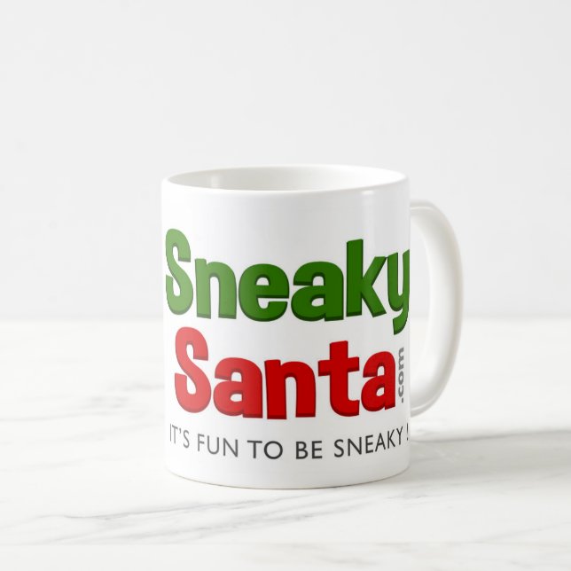 Sneaky Santa Classic Tasse, 11 oz Kaffeetasse (VorderseiteRechts)