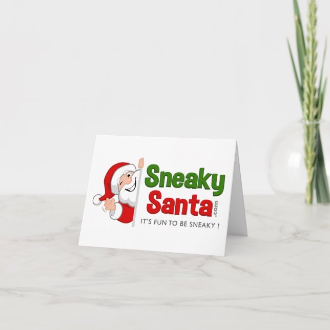Sneaky Santa Faltkarte mit Umschlag Dankeskarte (Vorderseite)