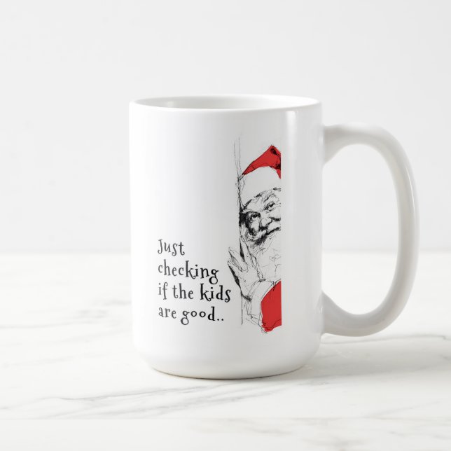 Sneaky Santa prüft Kinder Kaffeetasse (Rechts)
