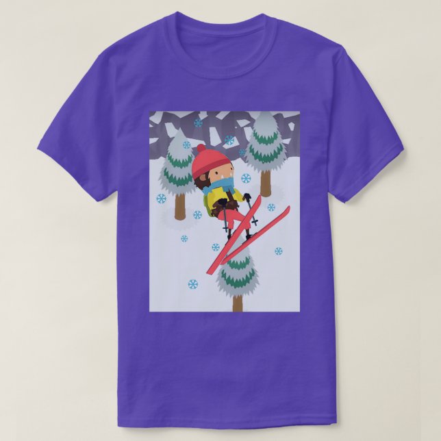 Sneaky Sasquatch Ski Jump 1 T-Shirt (Design vorne)