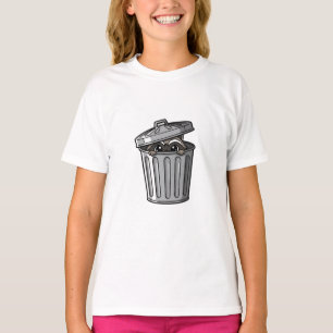 Sneaky Waschbär schaut aus dem Müllcontainer Kinde T-Shirt