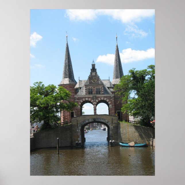 Sneek/Snaterpoort Water Gate Foto Poster (Vorne)