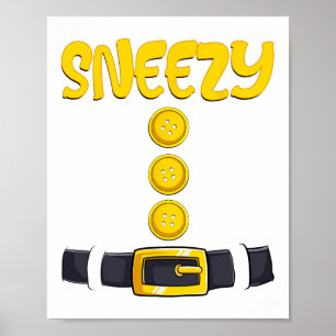 Sneezy Halloween ZwergKostümfarbenanpassung Poster