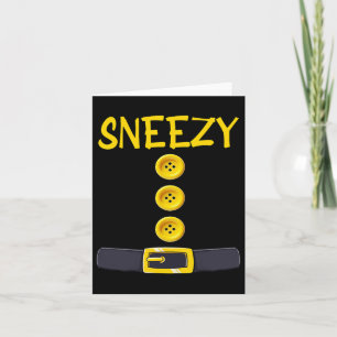 Sneezy Zwerg Halloween Kostümfarbenspiel Slee Karte