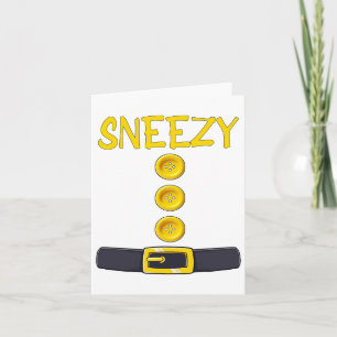 Sneezy Zwerg Halloween Kostümfarbenspiel Slee Karte