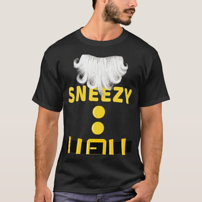 Sneezy Zwergbär Halloween-Party T-Shirt (Vorderseite)