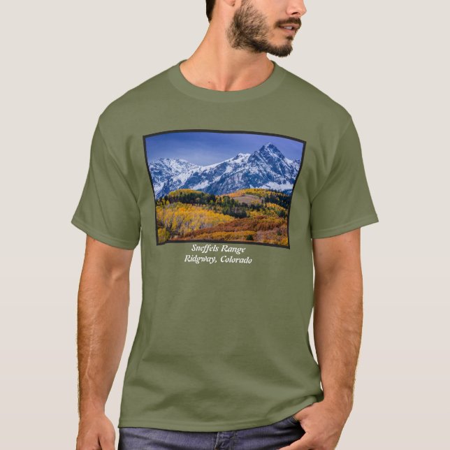 Sneffels Strecken-Fall-Sonnenaufgang - Colorado T-Shirt (Vorderseite)