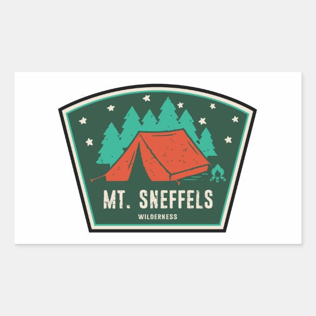 Sneffels Wilderness Colorado Camping Rechteckiger Aufkleber (Vorderseite)