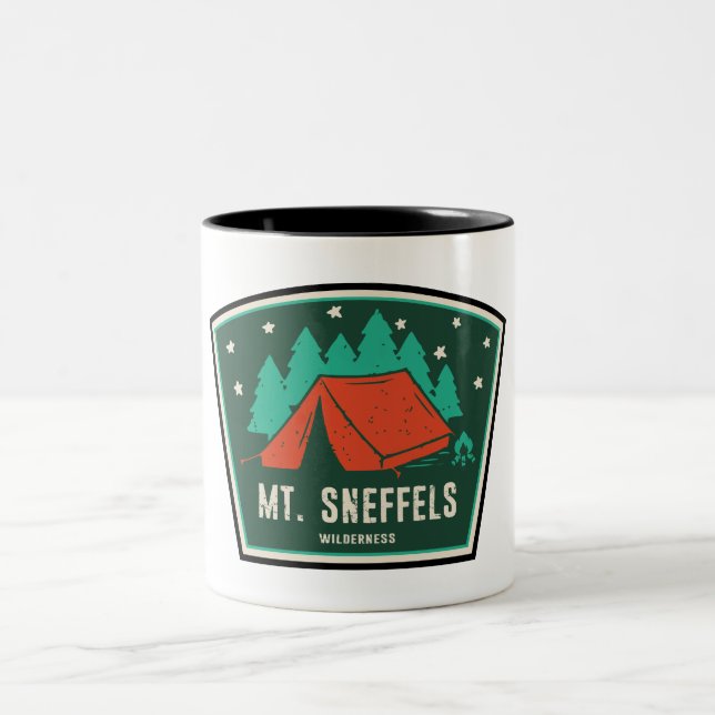 Sneffels Wilderness Colorado Camping Zweifarbige Tasse (Mittel)