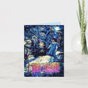 Snegurochka Geburtstagskarte auf Russisch Karte