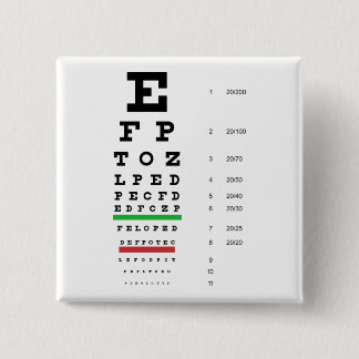 Snellen Augen-Diagramm-Knopf Button
