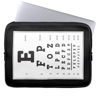Snellen Chart Eye Chart Lap Top Electronics Bag Laptopschutzhülle