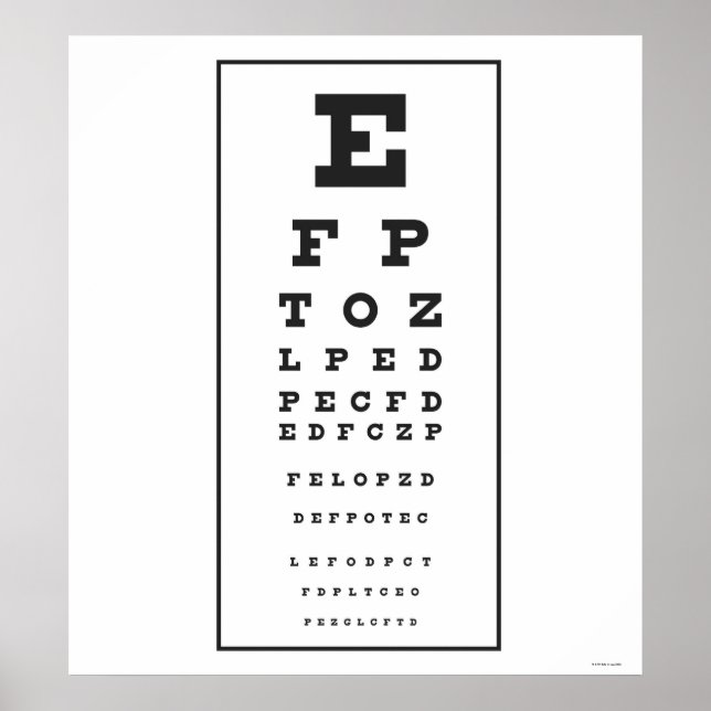 Snellen Chart Poster (Vorne)