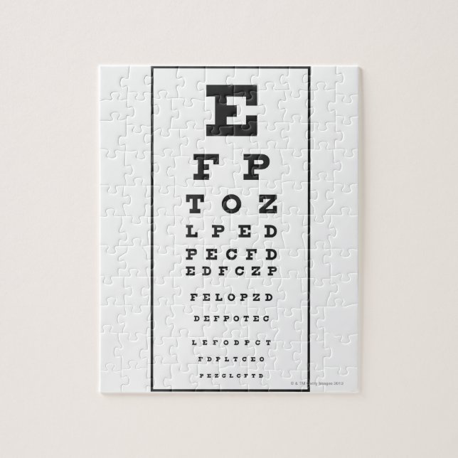 Snellen Chart Puzzle (Vertikal)