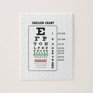 Snellen Diagramm (Augenuntersuchung-Diagramm) Puzzle